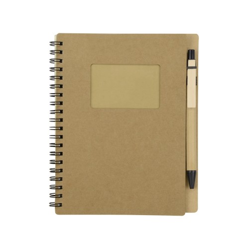 Блокнот "Дейзи" с ручкой, крафт/черный