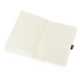 Блокнот "Sevilia Soft", гибкая обложка из крафта A5, 80 листов, крафтовый/красный