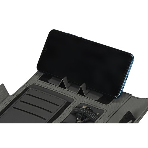 Органайзер с беспроводной зарядкой 5000 mAh "Powernote", светло-серый (P)