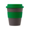 Стакан с силиконовой крышкой "Cafe", зеленый