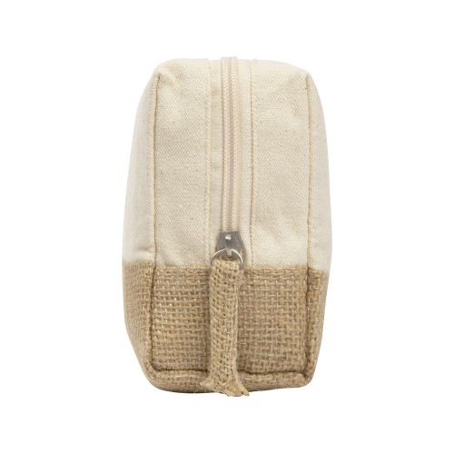 Косметичка "Jute" с ручкой из хлопка и джута, натуральный