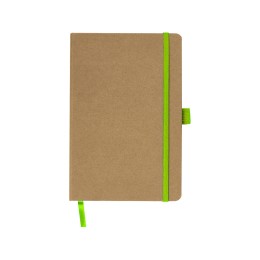 Блокнот "Sevilia Hard", твердая обложка из крафта A5, 80 листов, крафтовый/зеленое яблоко