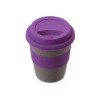 Стакан с силиконовой крышкой "Cafe", фиолетовый