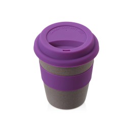 Стакан с силиконовой крышкой "Cafe", фиолетовый