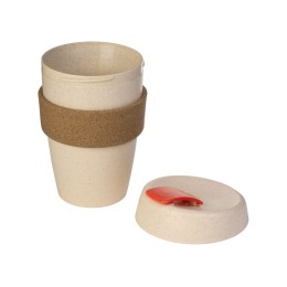 Стакан из пшеничного волокна с двойными стенками "Pino", красный