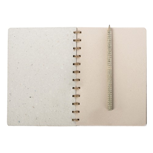 Живой блокнот А5 с бумажным карандашом и семенами цветов микс, белый