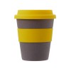 Стакан с силиконовой крышкой "Cafe", желтый