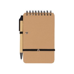 Набор канцелярский с блокнотом и ручкой "Masai", 70 л. нелинованных, черный