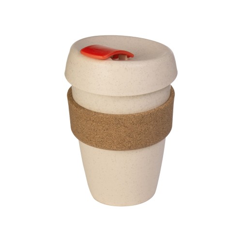 Стакан из пшеничного волокна с двойными стенками "Pino", красный