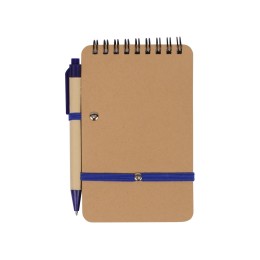 Набор канцелярский с блокнотом и ручкой "Masai", 70 л. нелинованных, синий