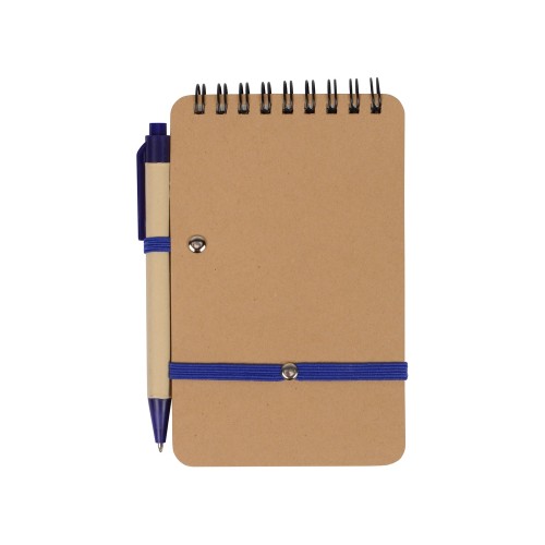 Набор канцелярский с блокнотом и ручкой "Masai", 70 л. нелинованных, синий