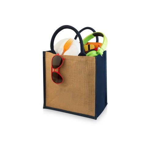 Сумка подарочная "Chennai", натуральный/темно-синий