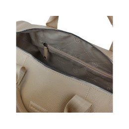 Сумка дорожная BUGATTI ЭЛЬЗА | ELSA, песочного цвета, воловья кожа/полиэстер, 47х22х24/30 см