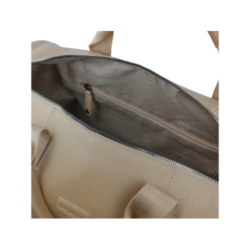 Сумка дорожная BUGATTI ЭЛЬЗА | ELSA, песочного цвета, воловья кожа/полиэстер, 47х22х24/30 см