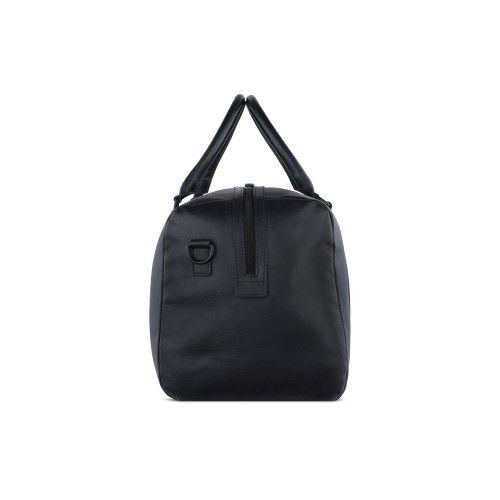 Сумка дорожная BUGATTI КЛАРК | CLARK, чёрная, воловья кожа/полиэстер, 45х20х27,5 см, 24 л