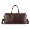Сумка дорожная Mano "Don Leon", натуральная кожа в коричневом цвете, 50 х 27 х 24 см