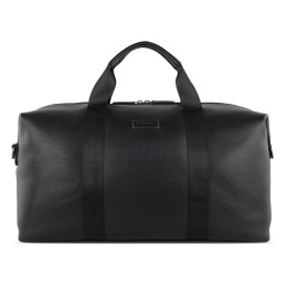 Сумка дорожная BUGATTI ЭЛЬЗА | ELSA, чёрная, воловья кожа/полиэстер, 47х22х24/30 см