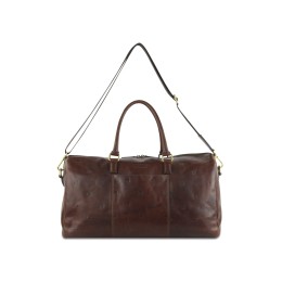Сумка дорожная Mano "Don Leon", натуральная кожа в коричневом цвете, 50 х 27 х 24 см