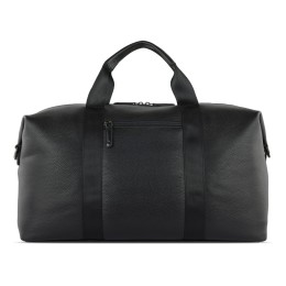 Сумка дорожная BUGATTI ЭЛЬЗА | ELSA, чёрная, воловья кожа/полиэстер, 47х22х24/30 см