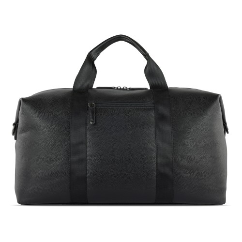 Сумка дорожная BUGATTI ЭЛЬЗА | ELSA, чёрная, воловья кожа/полиэстер, 47х22х24/30 см