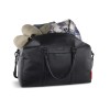 Сумка дорожная BUGATTI КЛАРК | CLARK, чёрная, воловья кожа/полиэстер, 45х20х27,5 см, 24 л