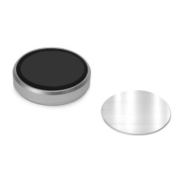 Магнитный держатель для телефона "Magpin mini", черный/стальной