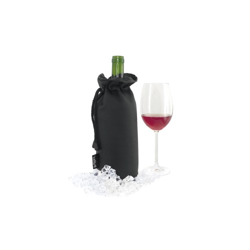 Охладитель для бутылки вина "Keep cooled" из ПВХ в виде мешочка, черный