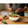 Салатник Bowl с бамбуковой крышкой, бежевый