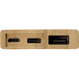 Внешний аккумулятор из бамбука "Bamboo", 5000 mAh