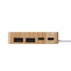 USB хаб «Memo», 2*USB, 2*Type C, бамбук