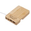 USB хаб «Memo», 2*USB, 2*Type C, бамбук
