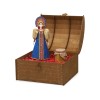 Подарочный набор: кукла фарфоровая, крем-мед, синий