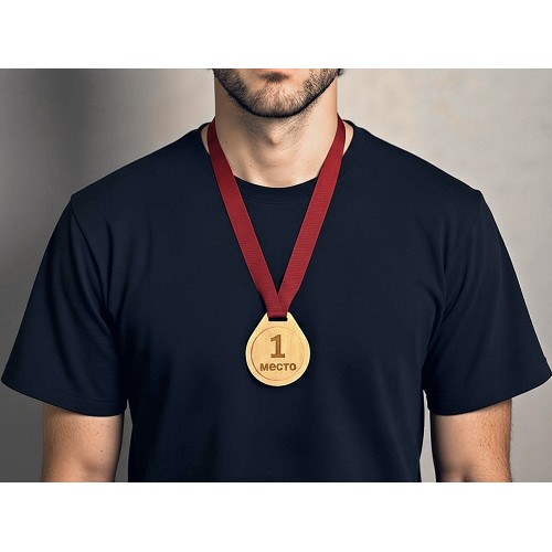 Медаль из бука "Round", круг