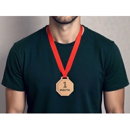 Медаль из бука "Octagon", ромб