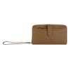 Кошелёк женский BUGATTI ДАФНА | DAPHNE с ключницей, коньячный цвет, воловья кожа/полиэстер, 19х3х11 см