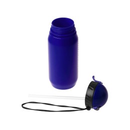 Бутылка для воды с трубочкой «Little», 400 мл, синий