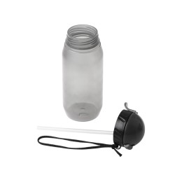 Бутылка для воды с трубочкой «Little», 400 мл, серый