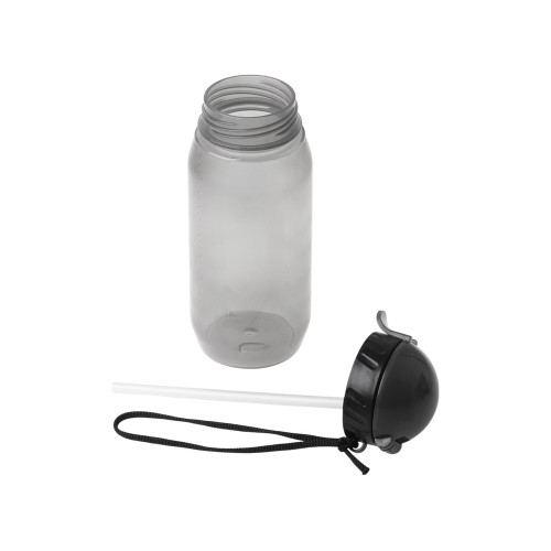 Бутылка для воды с трубочкой «Little», 400 мл, серый