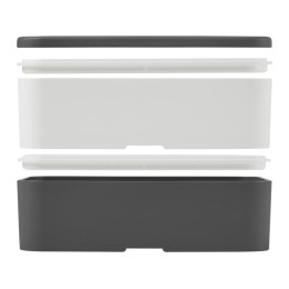 Двухслойный ланчбокс MIYO, серый/белый