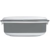 Ланч-бокс Hotty 750 мл для микроволновой печи, серый/белый