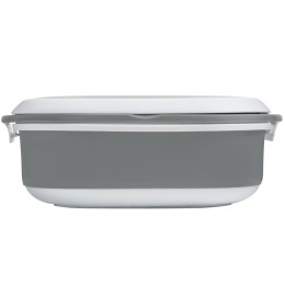 Ланч-бокс Hotty 750 мл для микроволновой печи, серый/белый