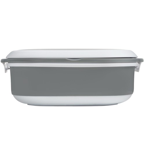 Ланч-бокс Hotty 750 мл для микроволновой печи, серый/белый