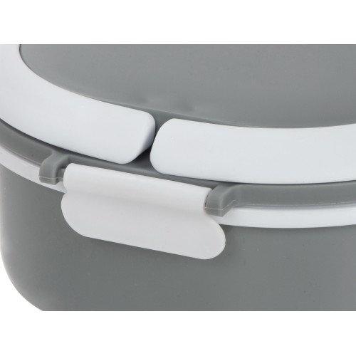 Ланч-бокс Hotty 750 мл для микроволновой печи, серый/белый