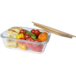 Roby Стеклянный контейнер для завтрака с бамбуковой крышкой - Natural / прозрачный