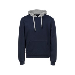 Толстовка с капюшоном "Amsterdam" мужская, темно-синий/серый меланж