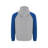 Толстовка с капюшоном "Badet" мужской, серый меланж/королевский синий