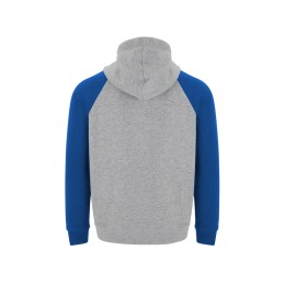 Толстовка с капюшоном "Badet" мужской, серый меланж/королевский синий