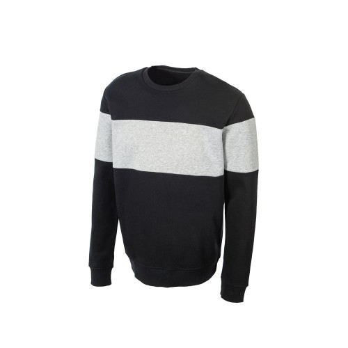 Свитшот блокинг «Edinburgh», черный/серый меланж, мужской