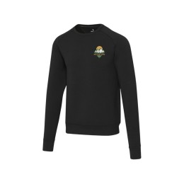 Yukon унисекс интерлок спортивный свитер с круглым вырезом - Сплошной черный