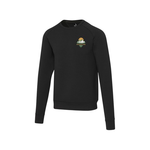 Yukon унисекс интерлок спортивный свитер с круглым вырезом - Сплошной черный